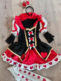 Travestimento Carnevale Regina di cuori tg 10/12