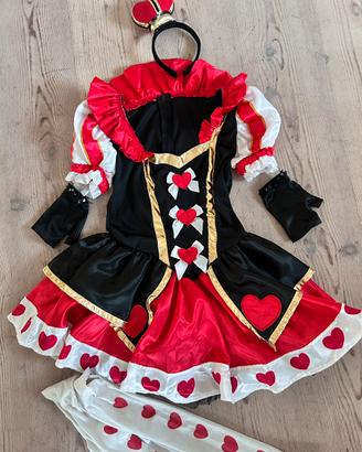 Travestimento Carnevale Regina di cuori tg 10/12