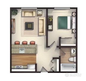 Bilocale con balcone a 580 euro - Lissone
