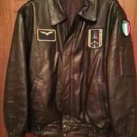 Giubotto pelle aviatore patch Frecce Tricolori
