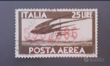 Repubblica 1945/47- posta aerea 25 lire bruno