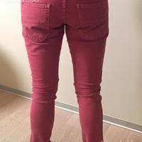 Jeans Zara Tg 46/48 ( w 32) rossi, elasticiz