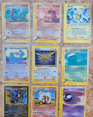Lotto 9 carte vintage Pokemon ENG e ITA