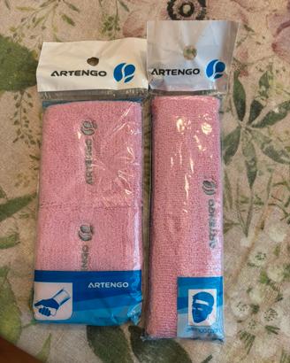 Artengo fascia e polsini tennis nuovi rosa