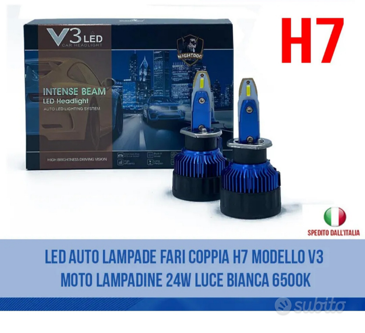 Lampadine led H7 auto moto prezzo a coppia - Accessori Moto In vendita a  Padova