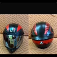 CASCO AGV K1+VISIERA CROMATA