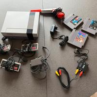 Nintendo NES con accessori