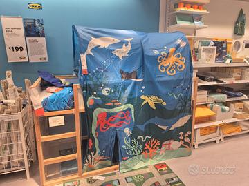 Letto ikea più materasso e tendina