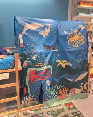 Letto ikea più materasso e tendina