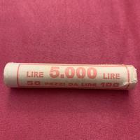Rotolo monete piccole lire 100  fior di conio .