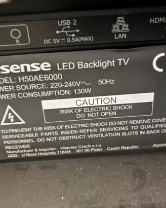 Smart tv hisense 50