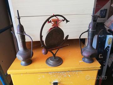 Teiera turca in bronzo e gong
