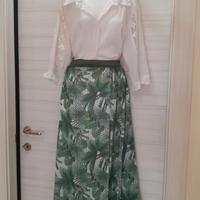 gonna maxi + camicetta  di cotone 