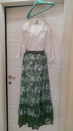 gonna maxi + camicetta  di cotone 