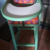 seggiolone in legno artigianale