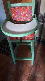 seggiolone in legno artigianale