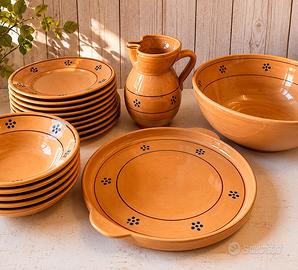 Servizio piatti rustici in ceramica  set completo
