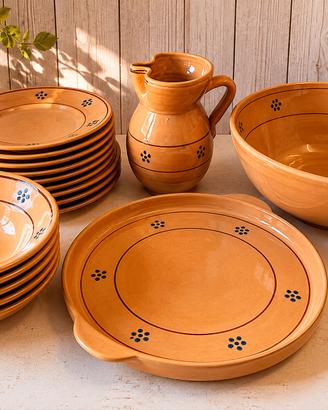 Servizio piatti rustici in ceramica  set completo