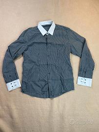 Camicia a strice nera e bianca