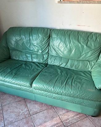  divano e poltrona in pelle