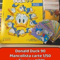 Donald Duck 90 Mancolista Figurine 1/276 e Carte C