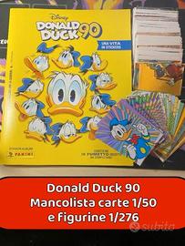 Donald Duck 90 Mancolista Figurine 1/276 e Carte C