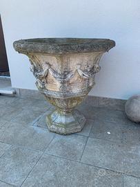 2 Porta fiori in graniglia di pietra