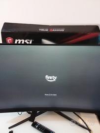 Monitor MSI 27" Curvo 144Hz + Fire Stick + Staffa