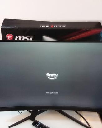 Monitor MSI 27" Curvo 144Hz + Fire Stick + Staffa