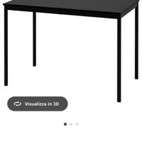 Tavolo nero usato – ideale come scrivania