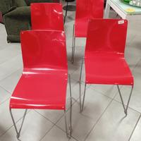4 sedie rosse (Calligaris)