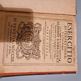Antico libro del 1797 Sacerdote Alfonso Rodriguez 