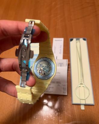 NUOVO Swatch audemars piguet blue acht + cinturino