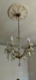 Lampadario vintage in cristallo