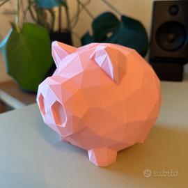 Salvadanaio Maialino Low-Poly