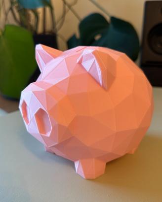 Salvadanaio Maialino Low-Poly