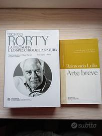 libri Rorty, la filosofia e...e Lullo, Arte breve