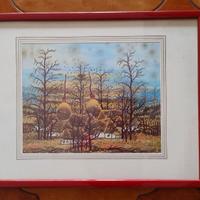 Quadro artista Ivan Lackovic Croata stile Naif