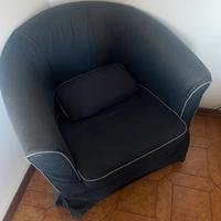 Poltroncina ikea con rivestimento jeans