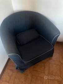 Poltroncina ikea con rivestimento jeans