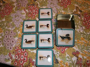 6 sotto bicchieri Enesco anatre, in scatola  1986