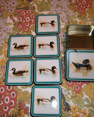 6 sotto bicchieri Enesco anatre, in scatola  1986