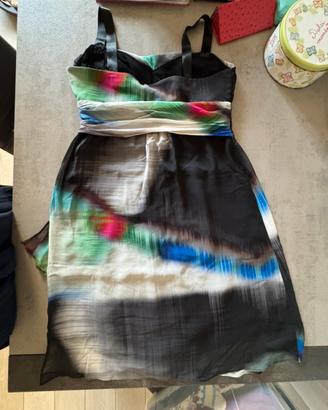 Vestito elegante caractere pura seta