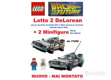 LEGO 77256 - Lotto 2 DeLorean + 2 Minifigure NUOVO