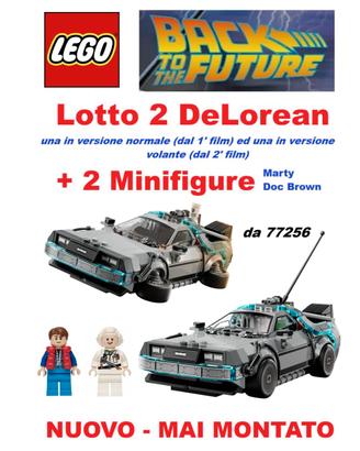 LEGO 77256 - Lotto 2 DeLorean + 2 Minifigure NUOVO