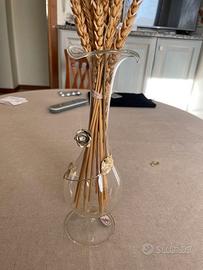 portafiori in vetro e inserti