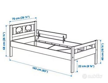 Coppia di letti Ikea Kritter junior
