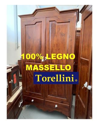 Mobile Armadio 2 ante 100% Legno Massello