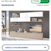 Mobile soggiorno bianco