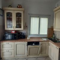 Cucina angolare componibile shabby chic color crem